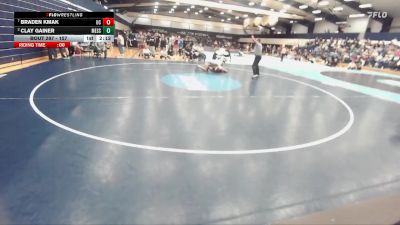 157 lbs Quarterfinal - Braden Kmak, Ursinus vs Clay Gainer, Messiah