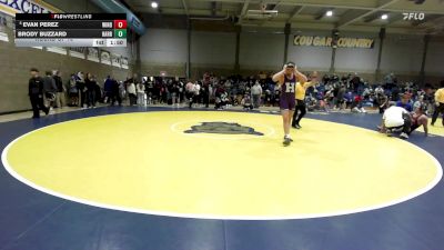 218 lbs Round Of 16 - Evan Perez, Windsor (CO) vs Brody Buzzard, Harrisburg (OR)