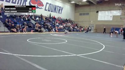 285 lbs Champ. Round 1 - Isaac Jordan, Southern Oregon vs Mark Marin, Clackamas Community College