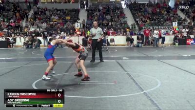 90 lbs Semifinal - Kayden WIscombe, Trailhands vs Ady Breeding, Independence