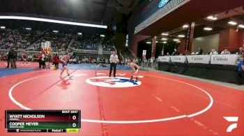 3A-106 lbs Champ. Round 1 - Cooper Meyer, Wheatland vs Wyatt Nicholson, Powell