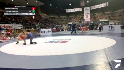 Schoolboys - 84 lbs 7th Place Match - Rodney Piparo vs Aiden Garcia, Scotsmen Wrestling Club