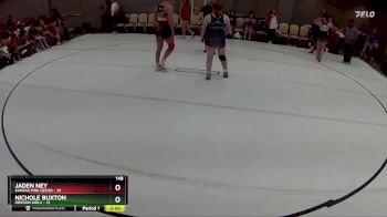 148 lbs Round 6 (8 Team) - Jaden Ney, Kansas Pink Gecko vs Nichole Buxton, Oregon Girls