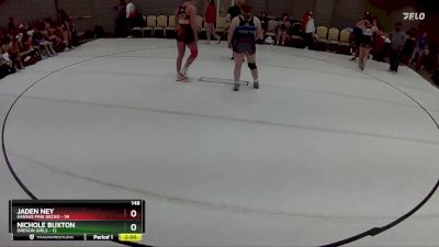 148 lbs Round 6 (8 Team) - Jaden Ney, Kansas Pink Gecko vs Nichole Buxton, Oregon Girls