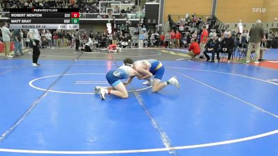 132 lbs Round Of 16 - Robert Newton, Scituate RI vs Matt Bray, Brookfield/Shepaug