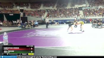 D3-106 lbs Semifinal - Chrystian Owens, Mohave vs Ben Freund, Show Low