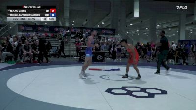 55 kg Cons. Sub-quarters - Isaac Gibbs, Tiger Wrestling Club vs Michael Pappaconstantinou, Capital City Wrestling Club