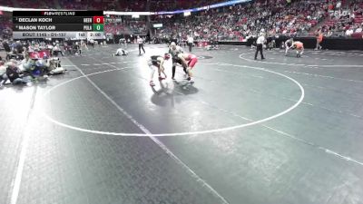 D1-157 lbs Quarterfinal - Declan Koch, Neenah vs Mason Taylor, Pulaski