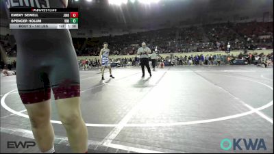 140 lbs Round Of 32 - Emery Sewell, Jenks vs Spencer Holum, Vinita Kids Wrestling