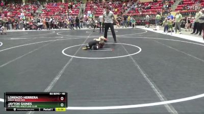 46 lbs Champ. Round 3 - Jayton Gaines, Jr Panther Wrestling Club vs Lorenzo Herrera, Great Bend Kids