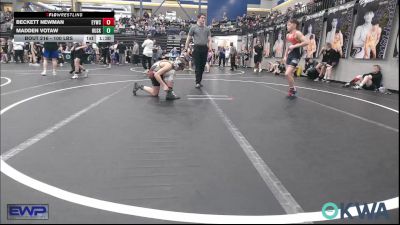 100 lbs Quarterfinal - Beckett Newman, Enid Youth Wrestling Club vs Madden Votaw, Husky WC