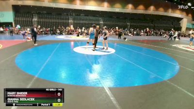 145 lbs Quarterfinal - Gianna Sedlacek, White Pine vs Mary Snider, Rancho Bernardo