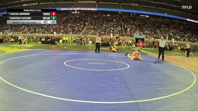 D1-138 lbs Cons. Round 1 - Lucas Gerber, Temperance Bedford vs Easton Culver, Hartland HS