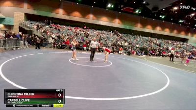 120 lbs Cons. Round 4 - Capbell Clive, Vista Del Lago vs Christina Miller, Sherwood