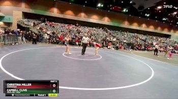 120 lbs Cons. Round 4 - Capbell Clive, Vista Del Lago vs Christina Miller, Sherwood