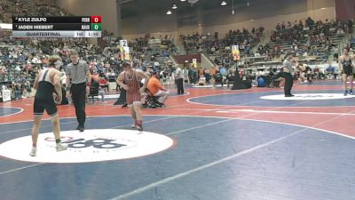 4A 165 lbs Quarterfinal - Jaden Hiebert, Bauxite vs Kyle Zulpo, Perryville