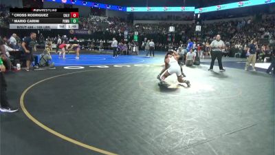 165 lbs Quarterfinal - Cross Rodriguez, Calvary Chapel/SA (SS) vs Mario Carini, Poway (SD)