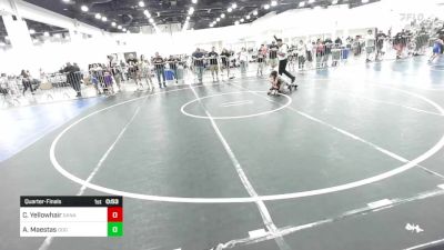 46 lbs Quarterfinal - Cain Yellowhair, Ganado WC vs Aaron Maestas, Dog Pound WC