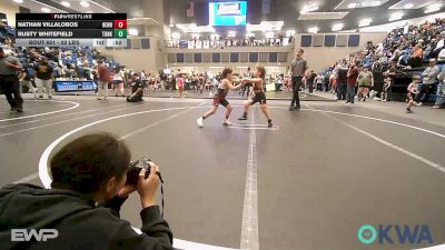 52 lbs Consi Of 8 #1 - Nathan Villalobos, Hennessey Takedown Club vs Rusty Whitefield, Tonkawa Takedown Club