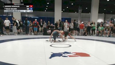 72 kg Champ. Rd Of 64 - Andrew Gonzales, CNCC RTC vs Isaac Balden, Gold Rush Wrestling