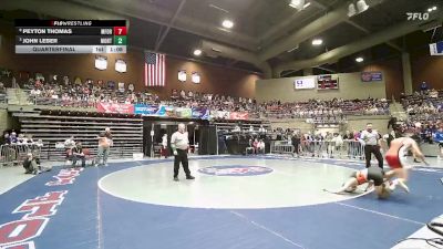 1A 132 lbs Quarterfinal - John Leber, Monticello vs Peyton Thomas, Milford