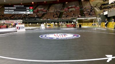 Cadet Boys Lower - 106 lbs Champ. Round 2 - Bryan Del Angel vs Ethan Sanchez, La Costa Canyon High School Wrestling