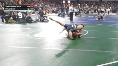 120 lbs Consi Of 16 #2 - Cameron Jackson, John F Kennedy -Fremont (NC) vs Kayleb Chao, Elk Grove (SJ)