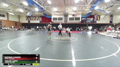 184 lbs Cons. Round 3 - Feroze Azimy, Chabot College vs Mathew Casado, Sierra College