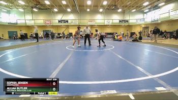 90 lbs Round 2 - Alijah Butler, Columbus Wrestling Club vs Sophia Jensen, Unaffiliated