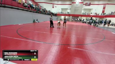 165 lbs 1st Place Match - Nisa Rodgers, NRH Birdville (Girls) vs Addyson Meza, San Antonio Johnson (Girls)