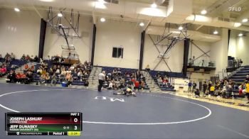 165 lbs Quarterfinal - Joseph Lashuay, Cornerstone vs Jeff Dunasky, Marian University (IN)