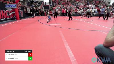 58 lbs Round Of 16 - Drew Lawson, Ponca City Wildcat Wrestling vs Dash Hudson, Skiatook Youth Wrestling