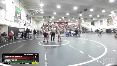 285 lbs Cons. Round 2 - Jonathan Germen, Katella vs Robert Cruz, Calabasas