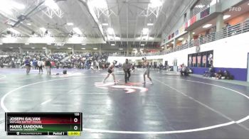 133 lbs Cons. Round 2 - Mario Sandoval, Vanguard University vs Joseph Galvan, Wayland Baptist (Texas)