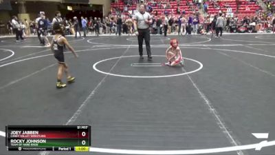 46 lbs Champ. Round 1 - Joey Jabben, Caney Valley Wrestling vs Rocky Johnson, Team Of Hard Knox