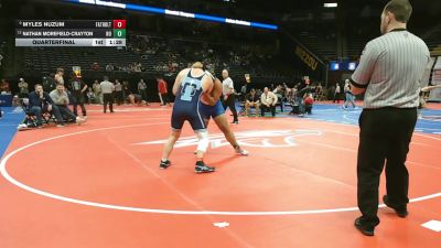 285 Class 2 lbs Quarterfinal - Myles Nuzum, Father Tolton Regional Catholic vs Nathan Morefield-Crayton, North County