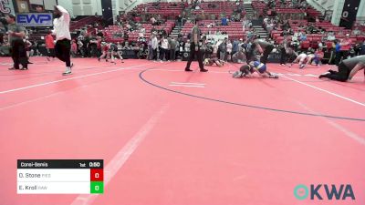 55 lbs Consolation - Oaklee Stone, Piedmont vs Elijah Kroll, Raw Wrestling Club