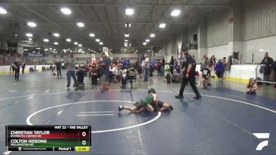 61 lbs Champ. Round 2 - Colton Hissong, Williamston WC vs Christian Taylor, Plymouth Canton WC