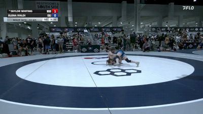 53 kg Cons. Quarters - Taylor Whiting, Wisconsin vs Elena Ivaldi, California
