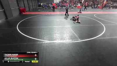 66 lbs Cons. Round 4 - Tucker Magee, Baldwin-Woodville vs Myles Buxton, Badger Youth Wrestling Club
