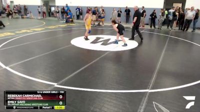 110 lbs Round 2 - Rebekah Carmichael, Bethel Freestyle Wrestling Club vs Emily Savo, Dillingham Wolverine Wrestling Club