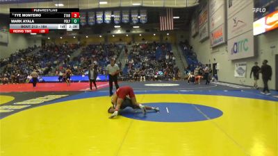 184 lbs Quarterfinal - Tye Monteiro, Stanford University vs Mark Ayala, Cal Poly
