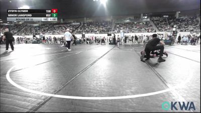 100 lbs Round Of 32 - Zydyn Clymer, Team Guthrie Wrestling vs Minor Langford, Weatherford Youth Wrestling