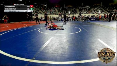 61 lbs Consi Of 8 #1 - Elijah Kroll, Raw Wrestling Club vs Isaiah Brown, Elgin Wrestling