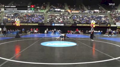 133 lbs Cons. Round 2 - Wyatt Unser, Wis.-Eau Claire vs Connor Kidd, Luther