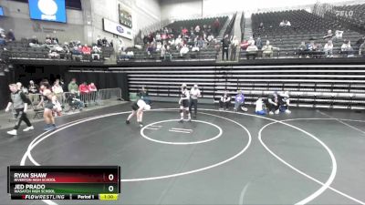 160 lbs Cons. Round 3 - Jed Prado, Wasatch High School vs Ryan Shaw, Riverton High School