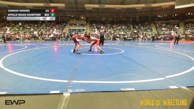 100 lbs Consi Of 8 #1 - Cannon Hughes, Owasso Takedown Club vs Apollo Rojas-Crawford, Bear Cave