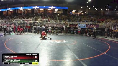 1A 165 lbs Champ. Round 1 - Benny Lewis, Baker County vs Trenton Hogan, Lincoln Park Academy