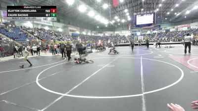 62 lbs Quarterfinal - Klayton Candelaria, Pagosa Springs vs Calvin Eachus, No Team