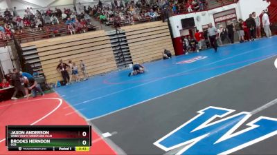 56 lbs Semifinal - Jaxon Anderson, Webo Youth Wrestling Club vs Brooks Herndon, GGB